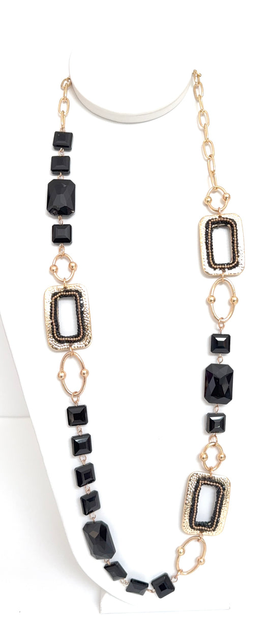 Rectangular Crystal Necklace