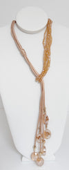 Crystal Cascade Lariat Necklace