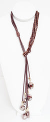 Crystal Cascade Lariat Necklace