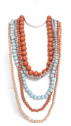 Long Wooden Bead Necklace