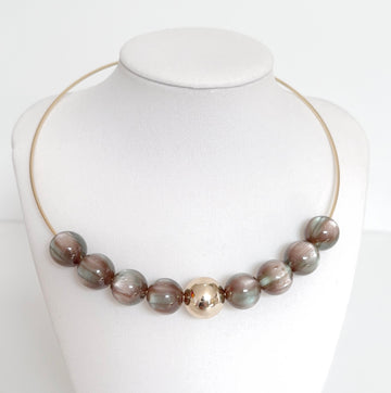 Gold-Plated & Resin Choker Necklace