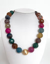 Large Natural Agate & Gold-Plated Indian Bead | Esferas by Chloé