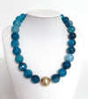 Natural Agate & Gold-Plated Indian Bead Necklace | Esferas by Chloé