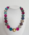 Large Natural Agate & Gold-Plated Indian Bead | Esferas by Chloé