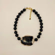 BLACK ONYX AND AGATE NECKLACE