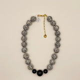 DILARA BLACK AND WHITE AGATE AND BLACK ONYX SPERES