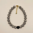 BLACK AND WHITE AGATE AND BLACK ONYX NECKLACE