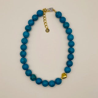 LAURA TURQUOISE NECKLACE WITH HEART