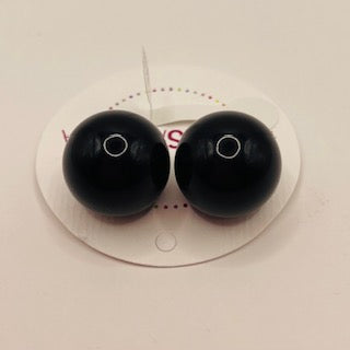 BALLSMANIA BLACK EARINGS