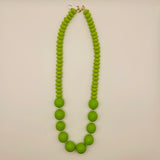 SHARYL GREEN RESIN 20" NECKLACE  WITH LONG NECKLACE (SOLD SEPARATELY)