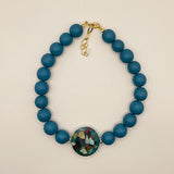 SHARYL GREEN RESIN 20" NECKLACE  WITH LONG NECKLACE (SOLD SEPARATELY)