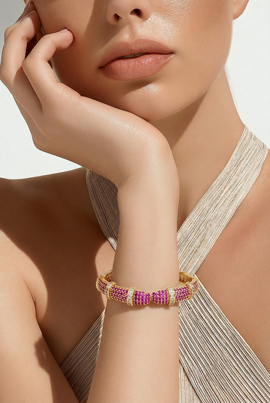 Sienna Ruby Pavé Statement Bangle