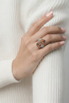 Amber Wrap Sterling Silver Ring