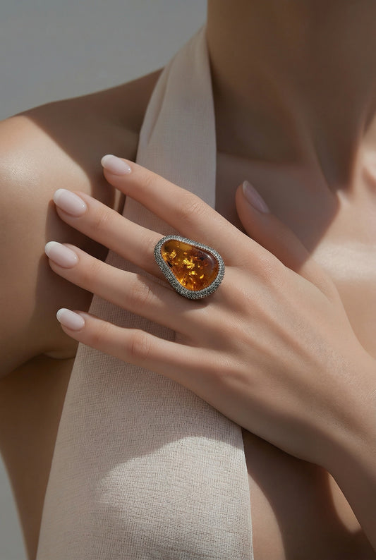 Ottoman Natural Stone Statement Rings