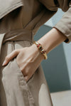 Ottoman Enamel Stone Open Cuff Bangle