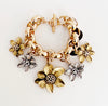 Golden Blossom Statement Bracelet - Bijoux Espresso