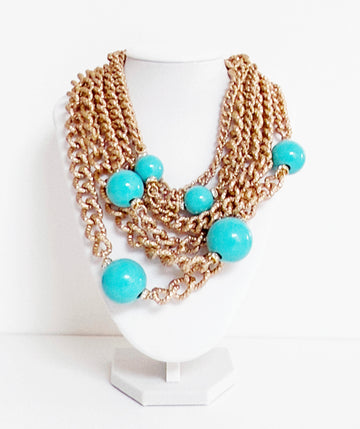 Costa Azzurra Layered Chain Necklace - Bijoux Espresso