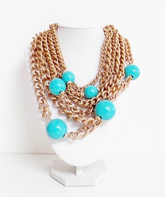 Costa Azzurra Layered Chain Necklace - Bijoux Espresso