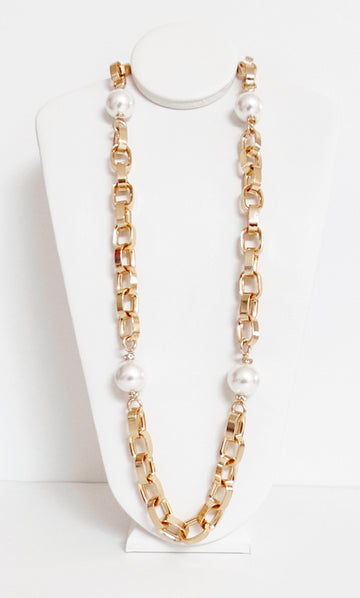 Perla Catena Long Necklace - Bijoux Espresso