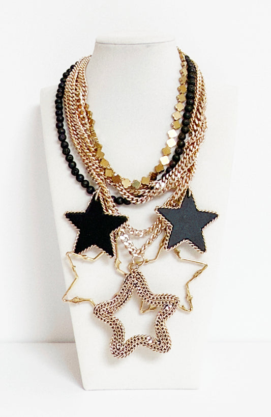 Midnight Stella Statement Necklace - Bijoux Espresso
