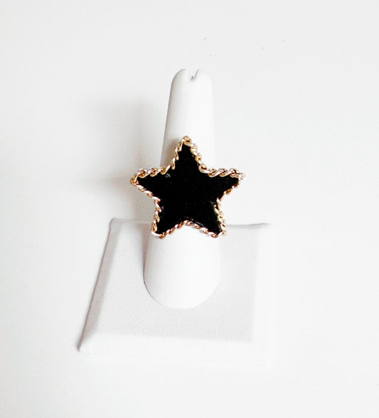 Midnight Stella Statement Ring - Bijoux Espresso
