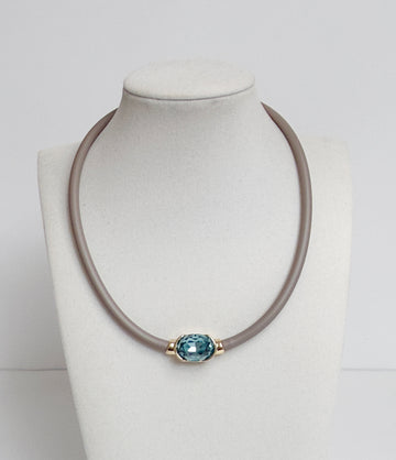 Taupe Crystal Choker - Smart Chic