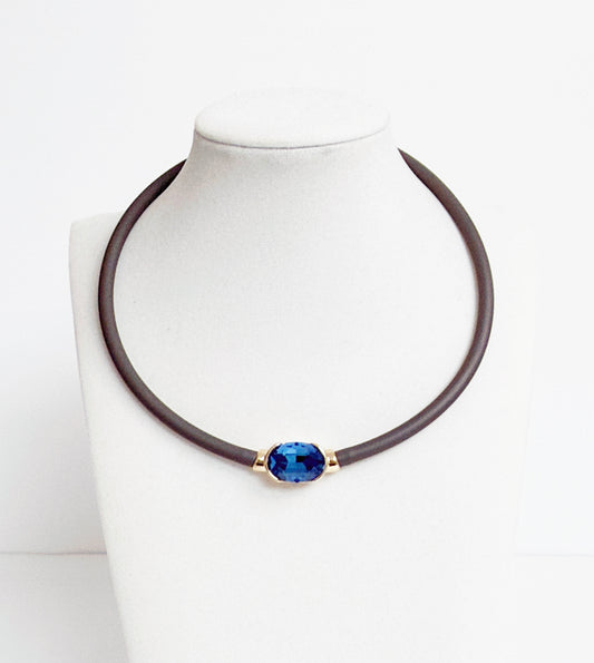 Brown Crystal Choker - Smart Chic