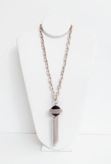 Notte Argentata Tassel Necklace - Bijoux Espresso