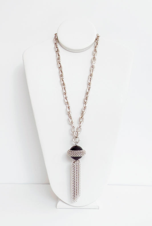 Notte Argentata Tassel Necklace - Bijoux Espresso