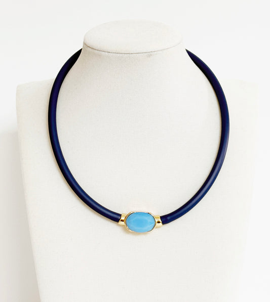 Blue Crystal Choker - Smart Chic