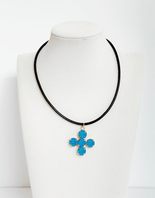 Cross Crystal Choker - Smart Chic