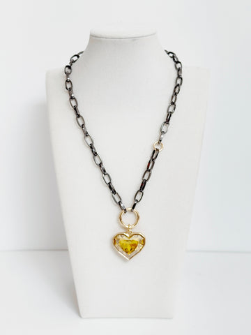 Heart Crystal Pendant Necklace - Smart Chic