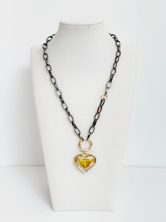 Heart Crystal Pendant Necklace - Smart Chic