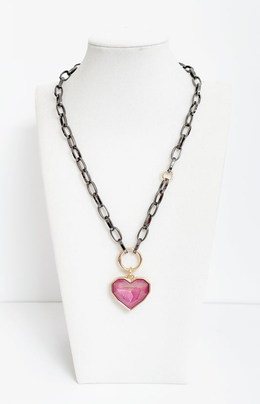 Heart Crystal Pendant Necklace - Smart Chic