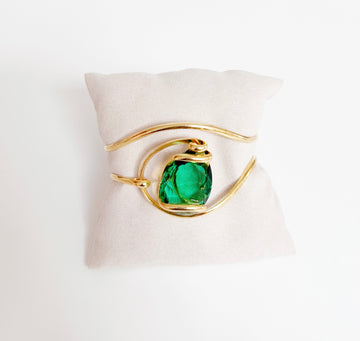 New Drop Emerald Murano Crystals Bracelet - Andrea Marazzini