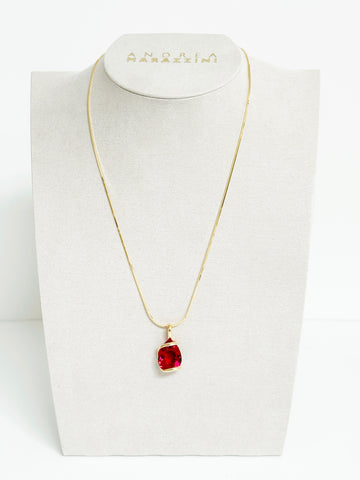 Candy Siam Murano Crystals Pendant Necklace - Andrea Marazzini