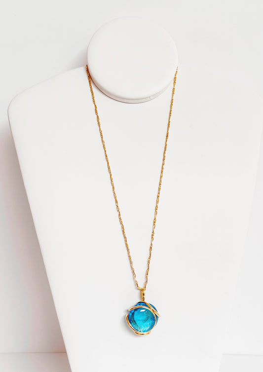 Big Nautilus Turquoise Pendant Necklace - Andrea Marazzini