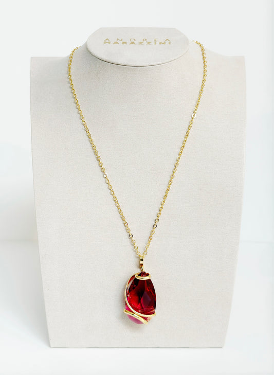 Big Drop Murano Crystal Pendant Necklace - Andrea Marazzini