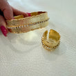 SET DORADO CON HILO DE SWAROVSKI TURQUIA