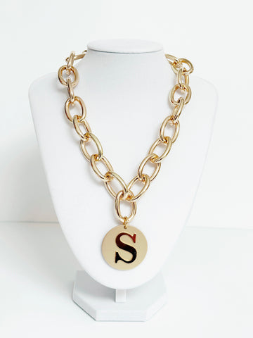 Initial Luxe Gold Chain Necklace - Smart Chic
