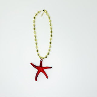 COLLAR ESTRELLA DE MAR ROJA GRANDE