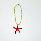 COLLAR ESTRELLA DE MAR ROJA GRANDE