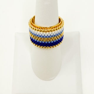 SORTIJA AJUSTABLE MIYUKI AZUL COLOMBIA