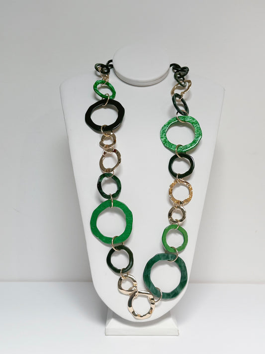 Long Green Resin Necklace - Yes or Yes