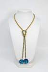 Beaded Cord Necklace With Hydrangeas - Full of Grace