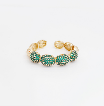 Pulseras llamativas con cristales engastados tipo pavé