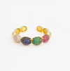 Pulseras llamativas con cristales engastados tipo pavé