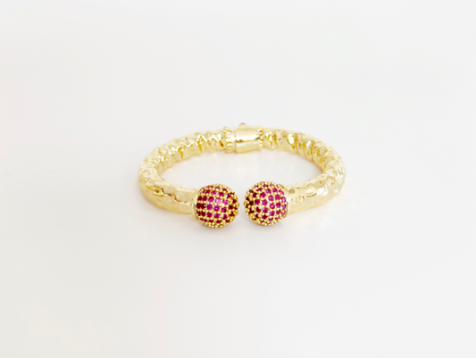 Pavé Crystal Duo Sphere Bangles