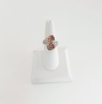 Amber Wrap Sterling Silver Ring