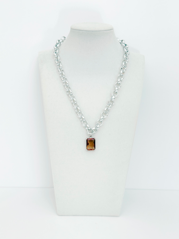 Valenza Amber Classic Pendant Necklace